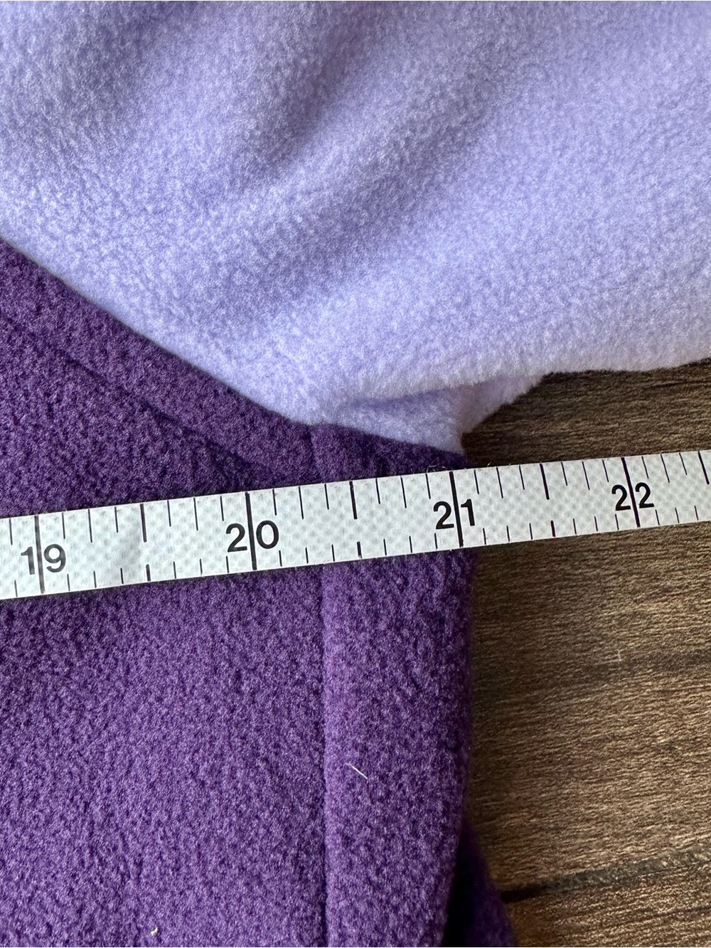 Lands End NWT Womens M 10-12 Heritage Fleece Pullover - Colorblock Purple - Picture 11 of 11